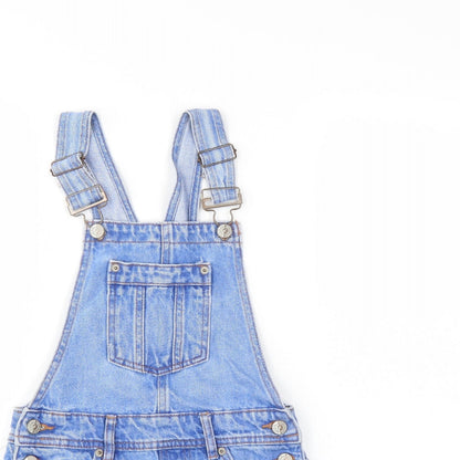New Look Girls Blue  Denim Dungarees Trousers Size 9 Months