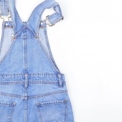 New Look Girls Blue  Denim Dungarees Trousers Size 9 Months