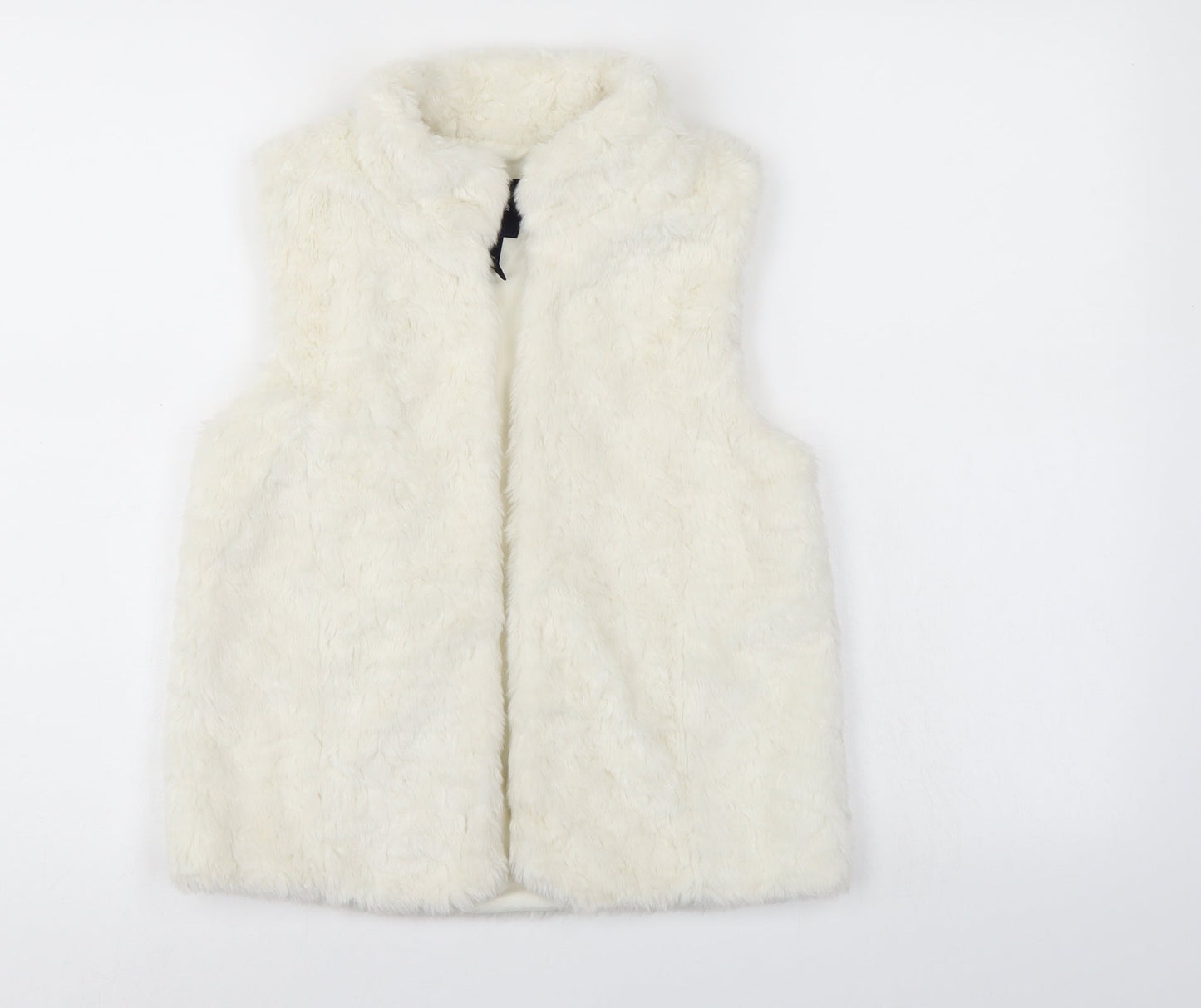 Gap Girls White   Duffle Coat Coatigan Size 10-11 Years  - Faux sheep skin