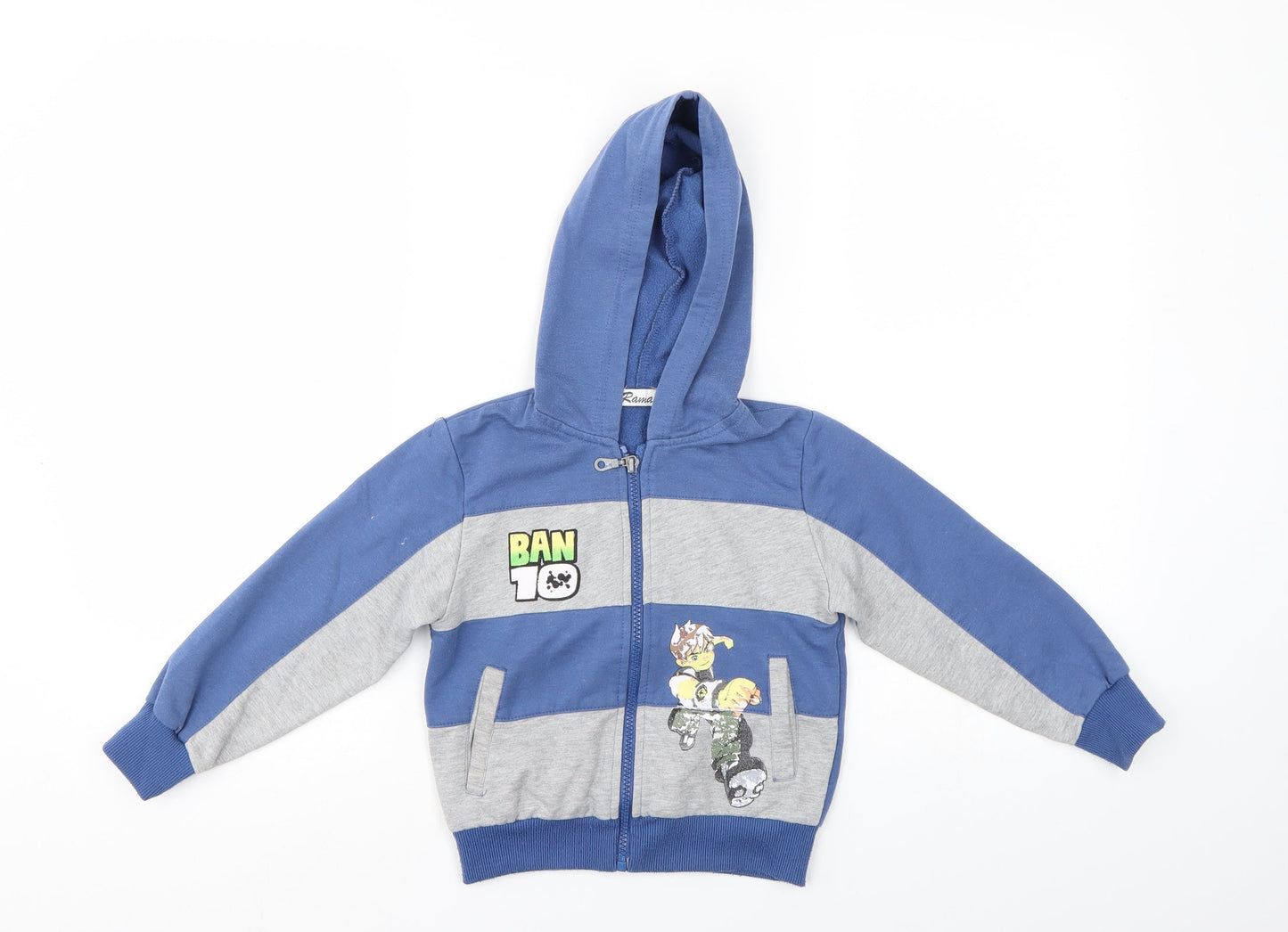 Raman Boys Multicoloured Striped  Full Zip Hoodie Size 4 Years