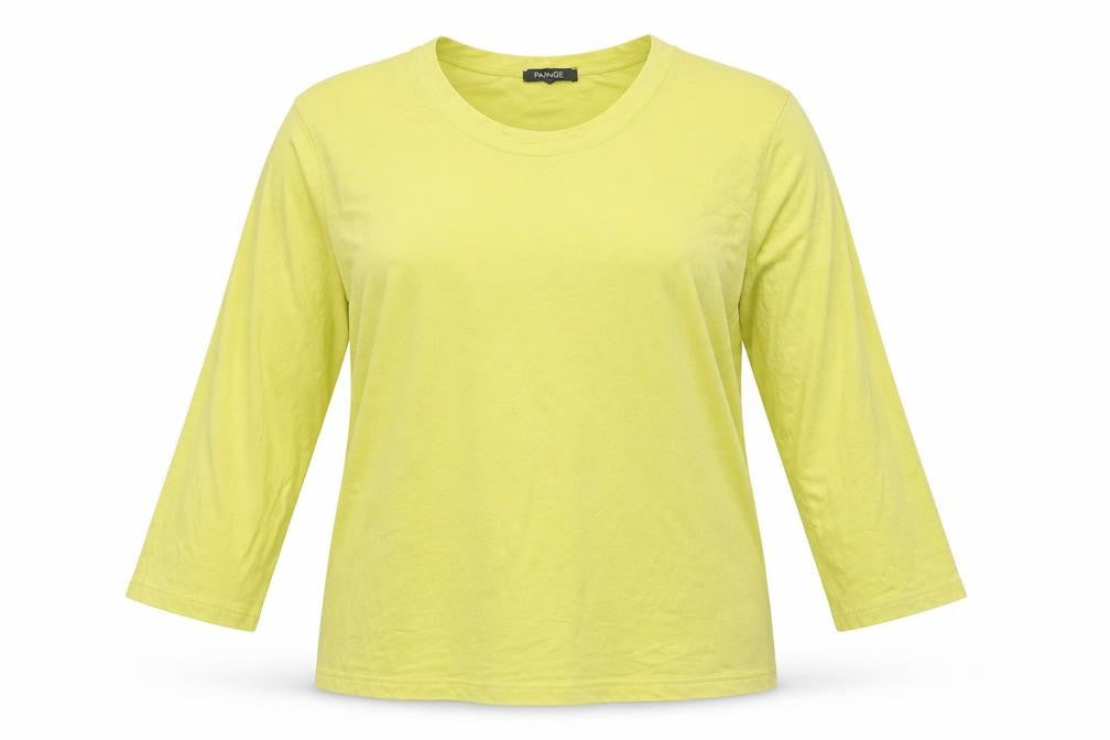 APANAGE Womens Yellow   Basic T-Shirt Size XL