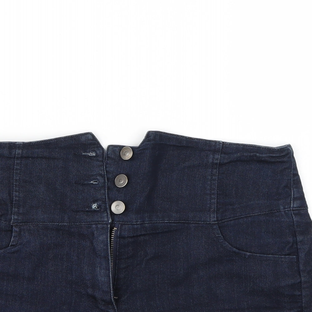 FOREVER 21 Womens Blue   Mom Shorts Size 28 in