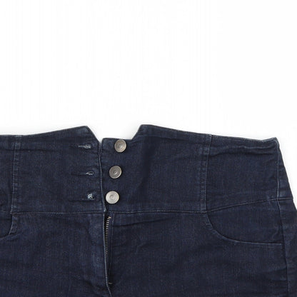 FOREVER 21 Womens Blue   Mom Shorts Size 28 in