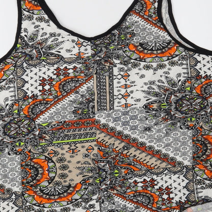 George Womens White Paisley  Basic Tank Size 18