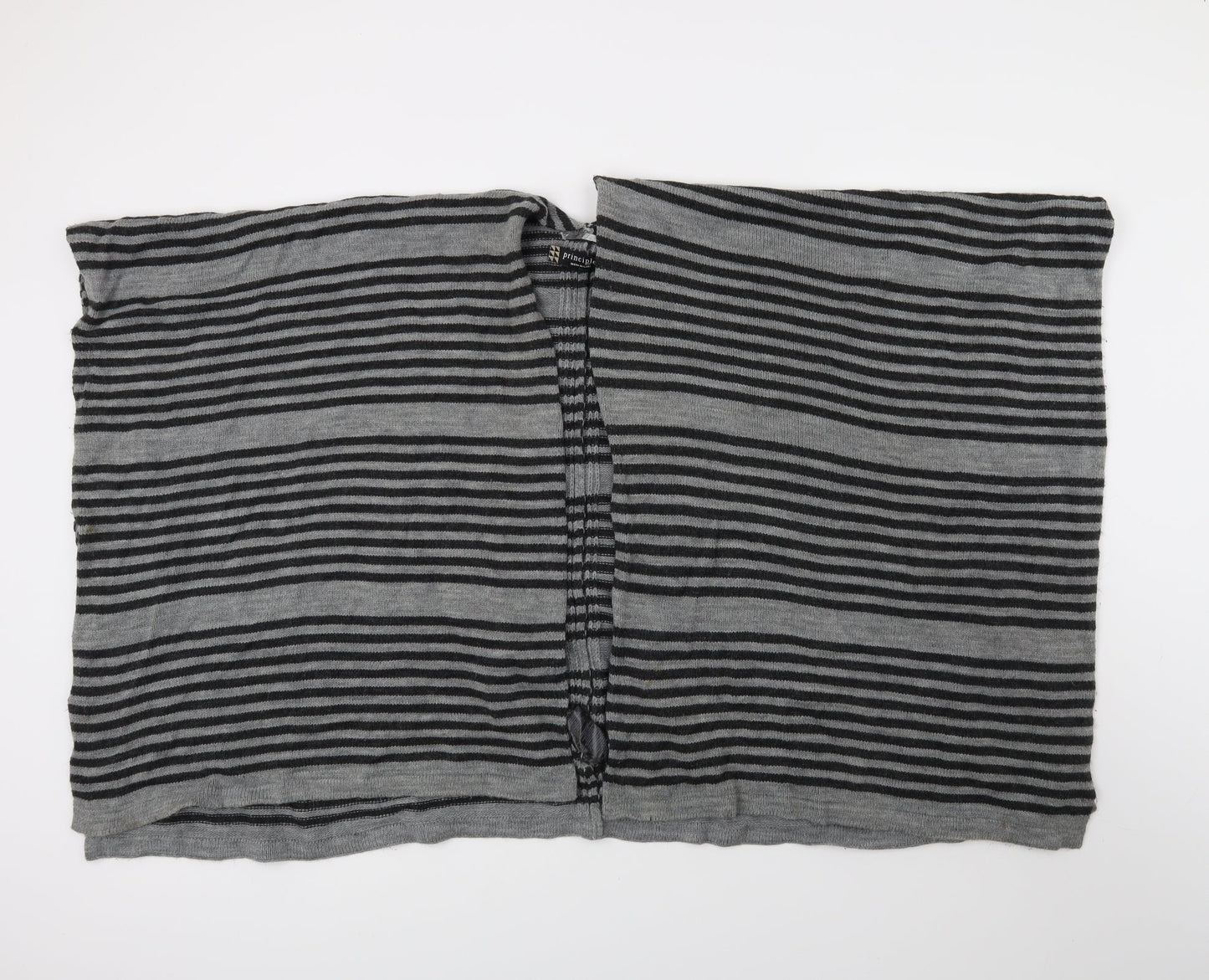 Principles Womens Grey Striped  Kimono Coatigan One Size