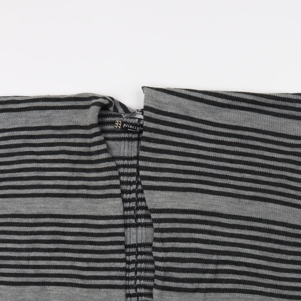 Principles Womens Grey Striped  Kimono Coatigan One Size