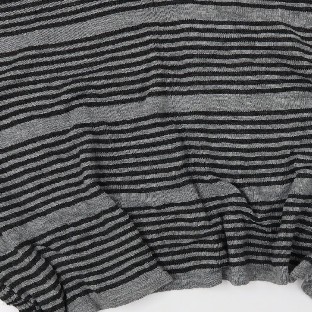 Principles Womens Grey Striped  Kimono Coatigan One Size