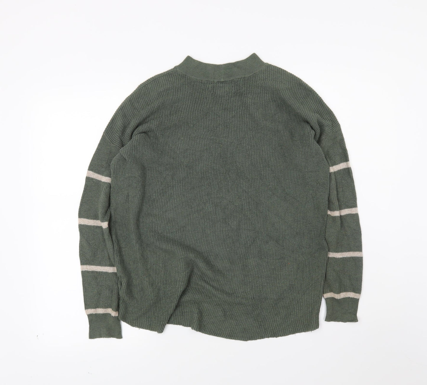 American Eagle Womens Green Striped  Pullover Jumper Size 2XS