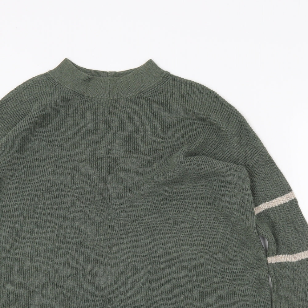 American Eagle Womens Green Striped  Pullover Jumper Size 2XS