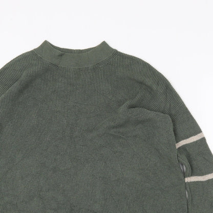 American Eagle Womens Green Striped  Pullover Jumper Size 2XS