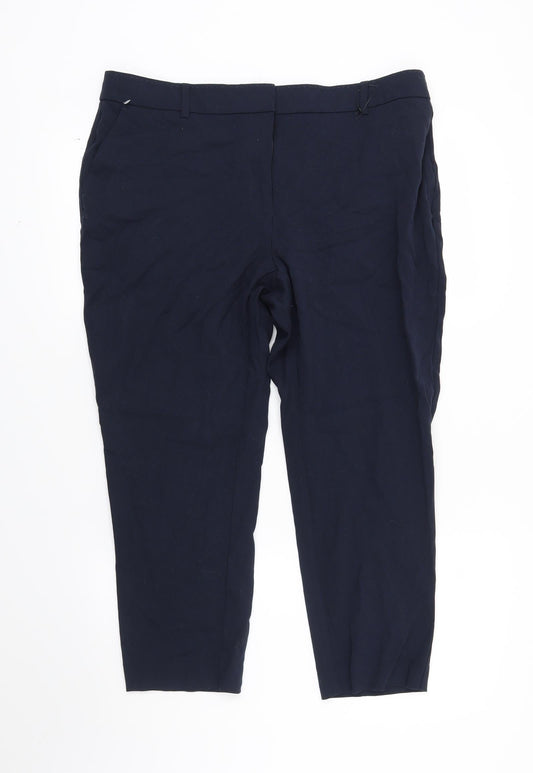 M&S Womens Blue   Trousers  Size 16 L23 in