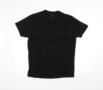 Identic Womens Black   Basic T-Shirt Size L