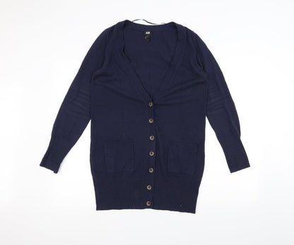 H&M Womens Blue   Cardigan Jumper Size S