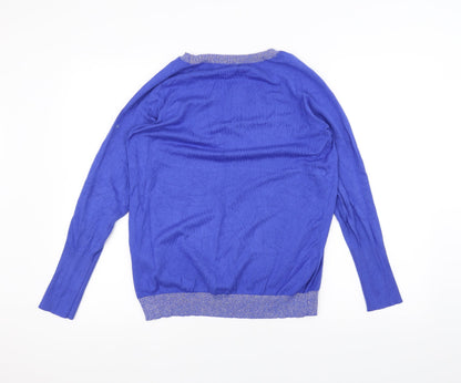 Womens UK Size S Yessica Blue Basic T-Shirt