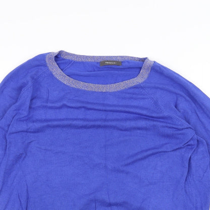 Womens UK Size S Yessica Blue Basic T-Shirt