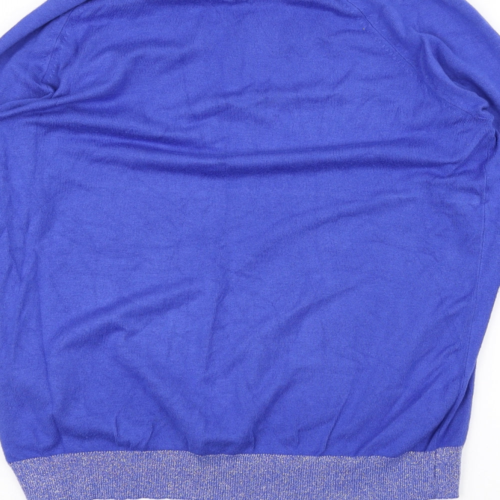 Womens UK Size S Yessica Blue Basic T-Shirt