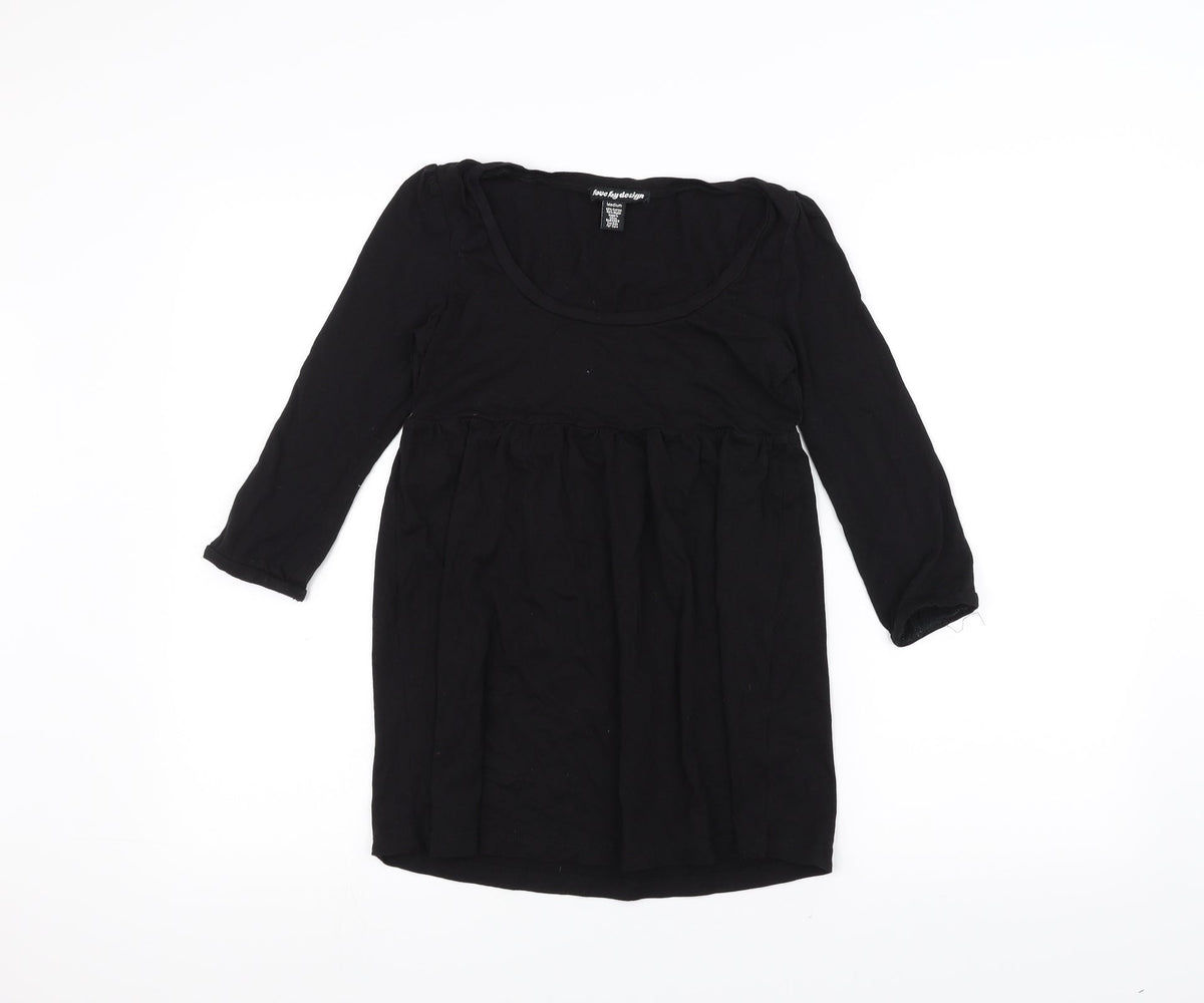 Love By Design Womens Black   Basic T-Shirt Size M