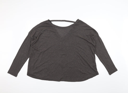 Womens UK Size 14 NEXT Black Basic T-Shirt