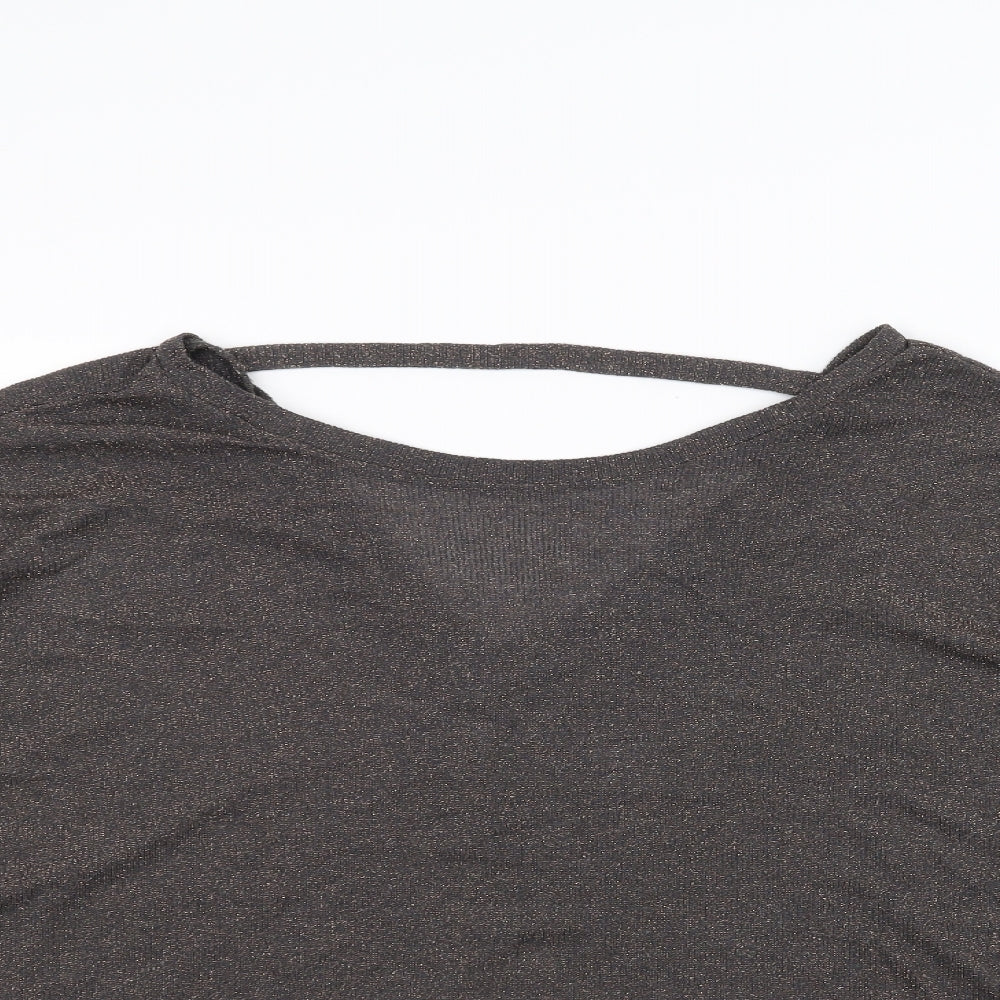 Womens UK Size 14 NEXT Black Basic T-Shirt