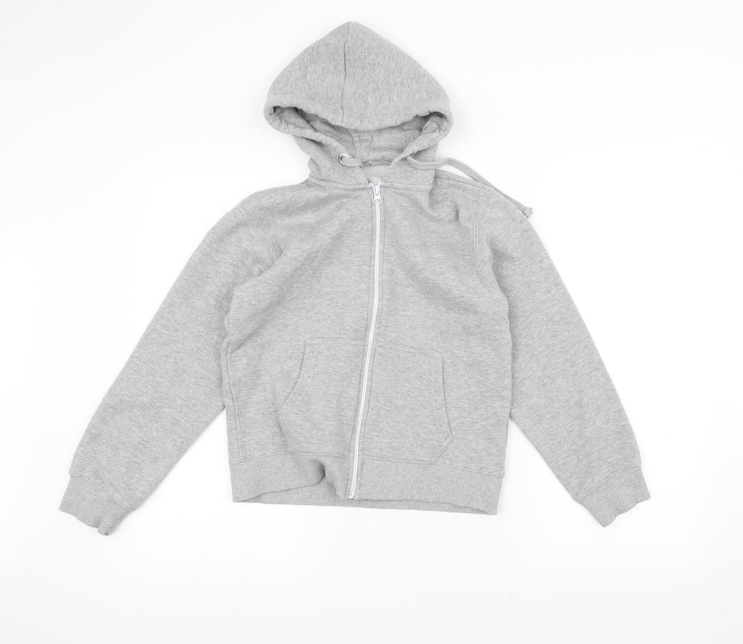 Preworn Boys Grey   Full Zip Hoodie Size 11-12 Years