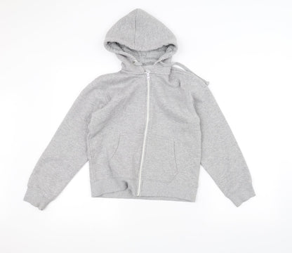 Preworn Boys Grey   Full Zip Hoodie Size 11-12 Years