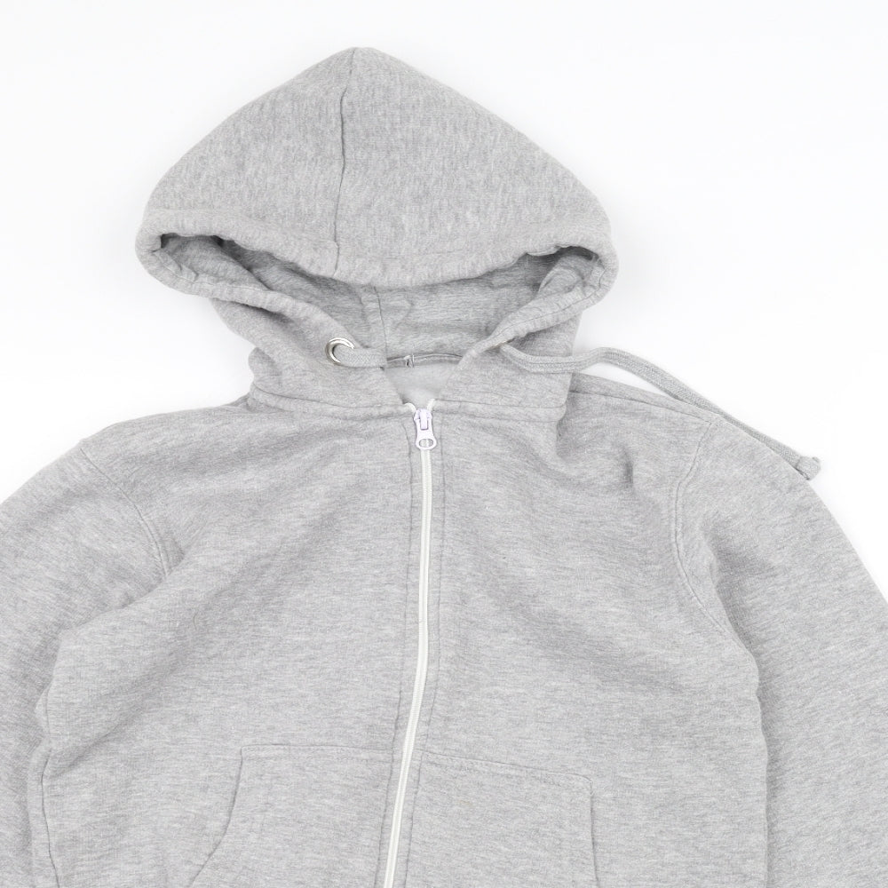 Preworn Boys Grey   Full Zip Hoodie Size 11-12 Years