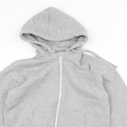 Preworn Boys Grey   Full Zip Hoodie Size 11-12 Years