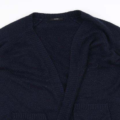 George Womens Blue  Knit Jacket Coatigan Size M