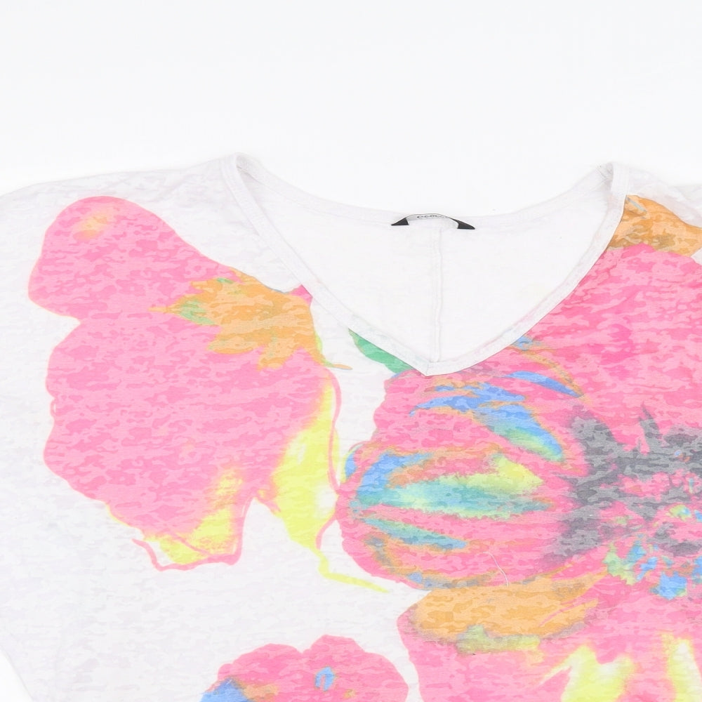 George Womens White   Basic T-Shirt Size 8