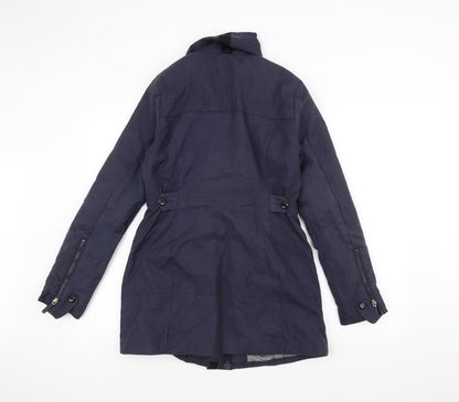 Womens UK Size 8 NEXT Blue Pea Coat