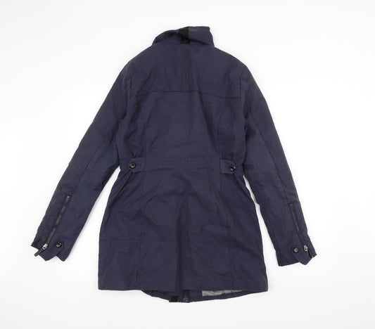 Womens UK Size 8 NEXT Blue Pea Coat