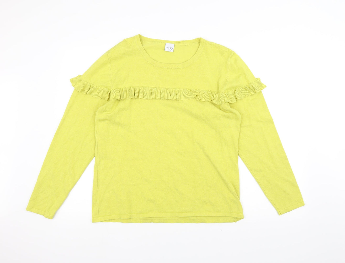 Womens UK Size L Stock shop Yellow Basic T-Shirt