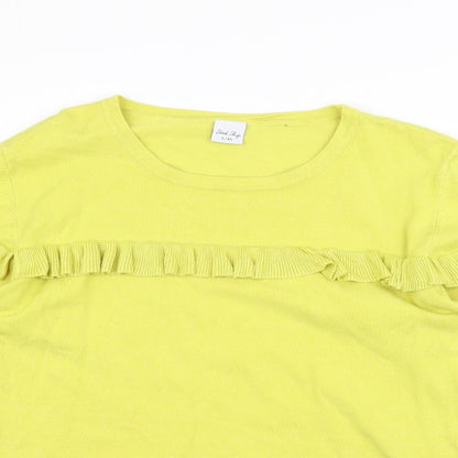 Womens UK Size L Stock shop Yellow Basic T-Shirt