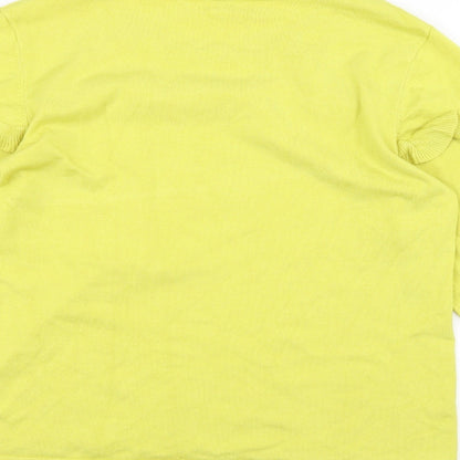 Womens UK Size L Stock shop Yellow Basic T-Shirt