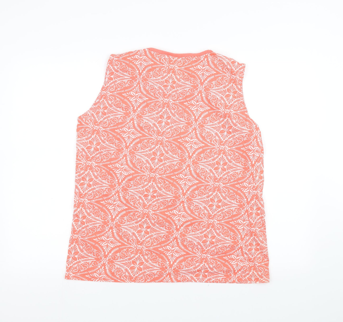 Womens UK Size L ISLE Orange Basic T-Shirt
