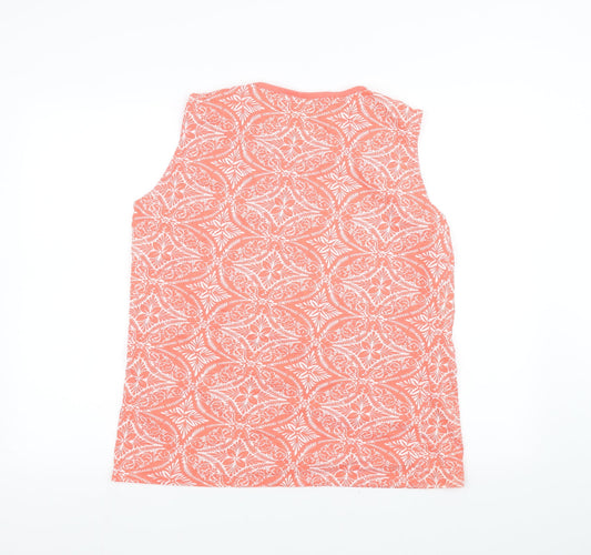 ISLE Womens Orange   Basic T-Shirt Size L