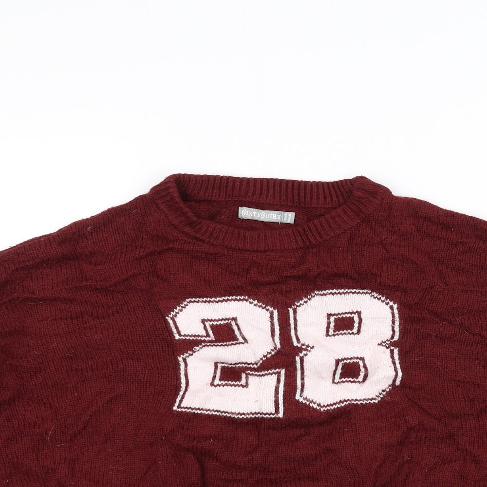 6ixty 8ight Womens Red   Pullover Jumper Size S