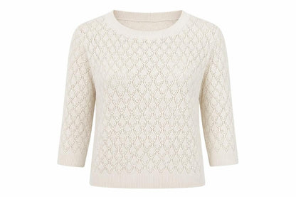 Pure & Natural Womens White   Pullover Jumper Size S