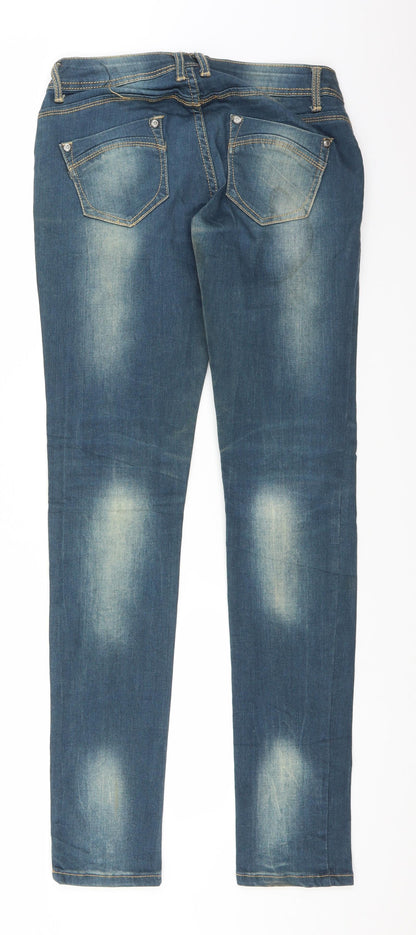 Womens UK Size M Preworn Regular Fit Straight Blue Jeans