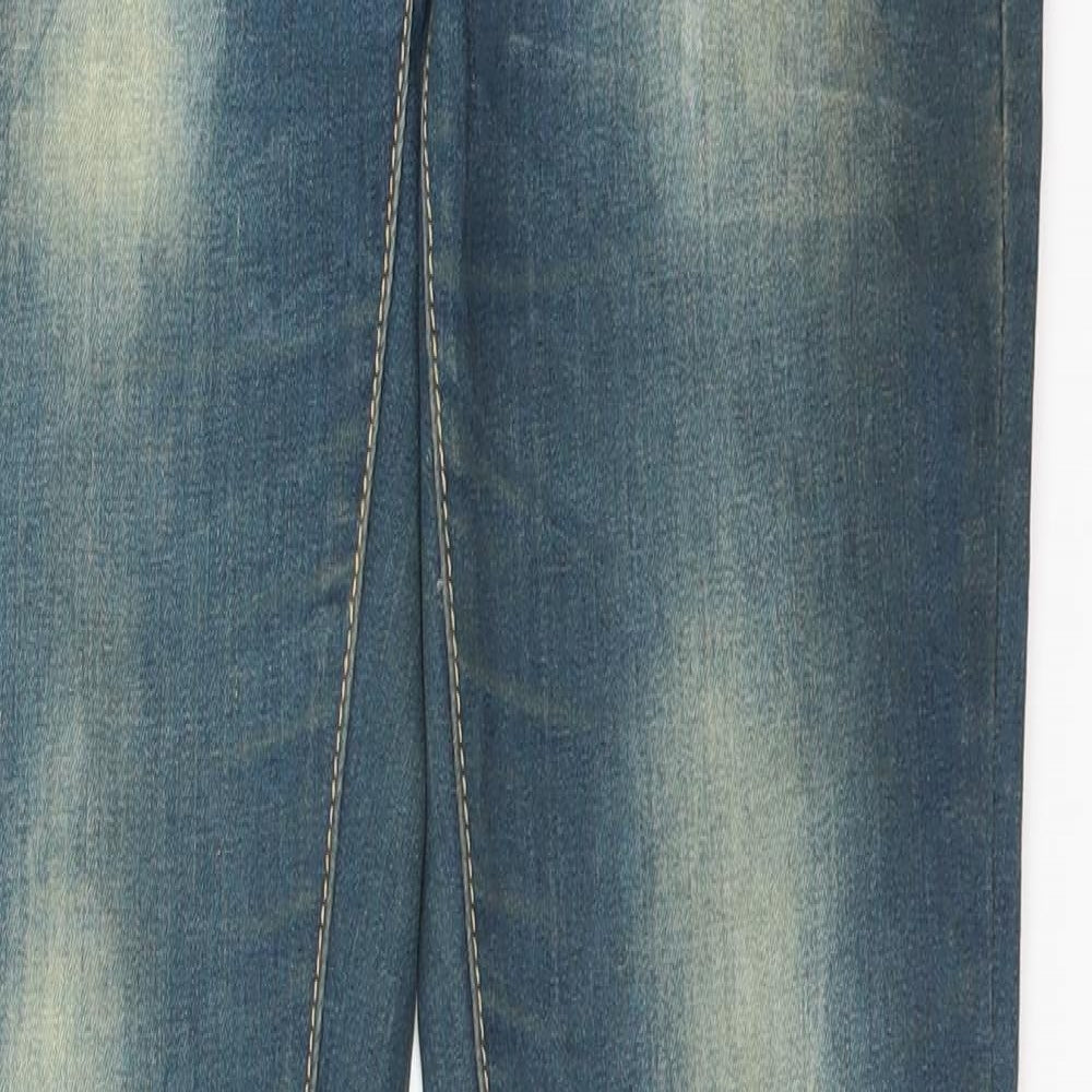 Womens UK Size M Preworn Regular Fit Straight Blue Jeans