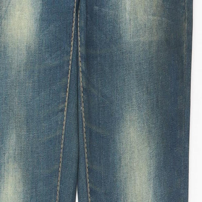 Womens UK Size M Preworn Regular Fit Straight Blue Jeans