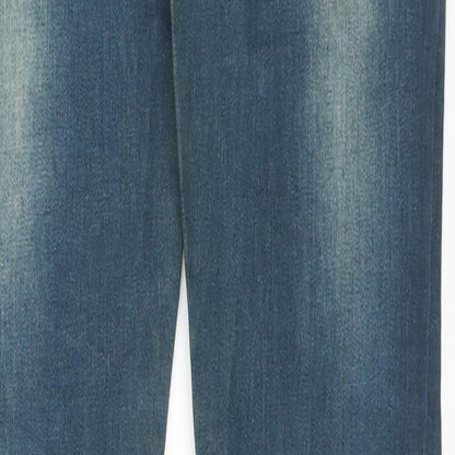 Womens UK Size M Preworn Regular Fit Straight Blue Jeans