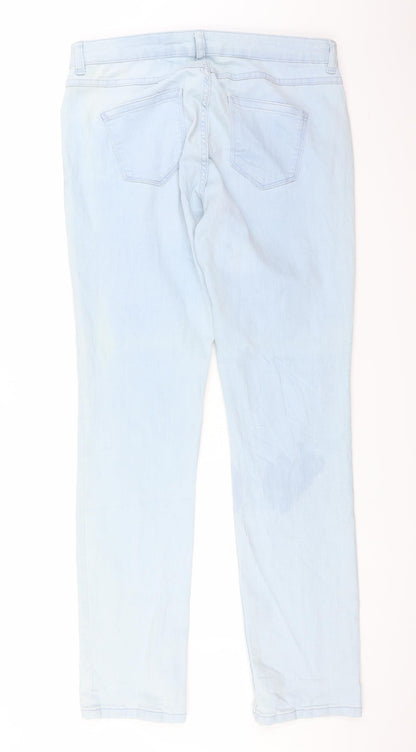 Womens UK Size 14 Preworn Regular Fit Straight Blue Jeans