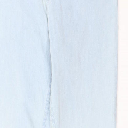 Womens UK Size 14 Preworn Regular Fit Straight Blue Jeans