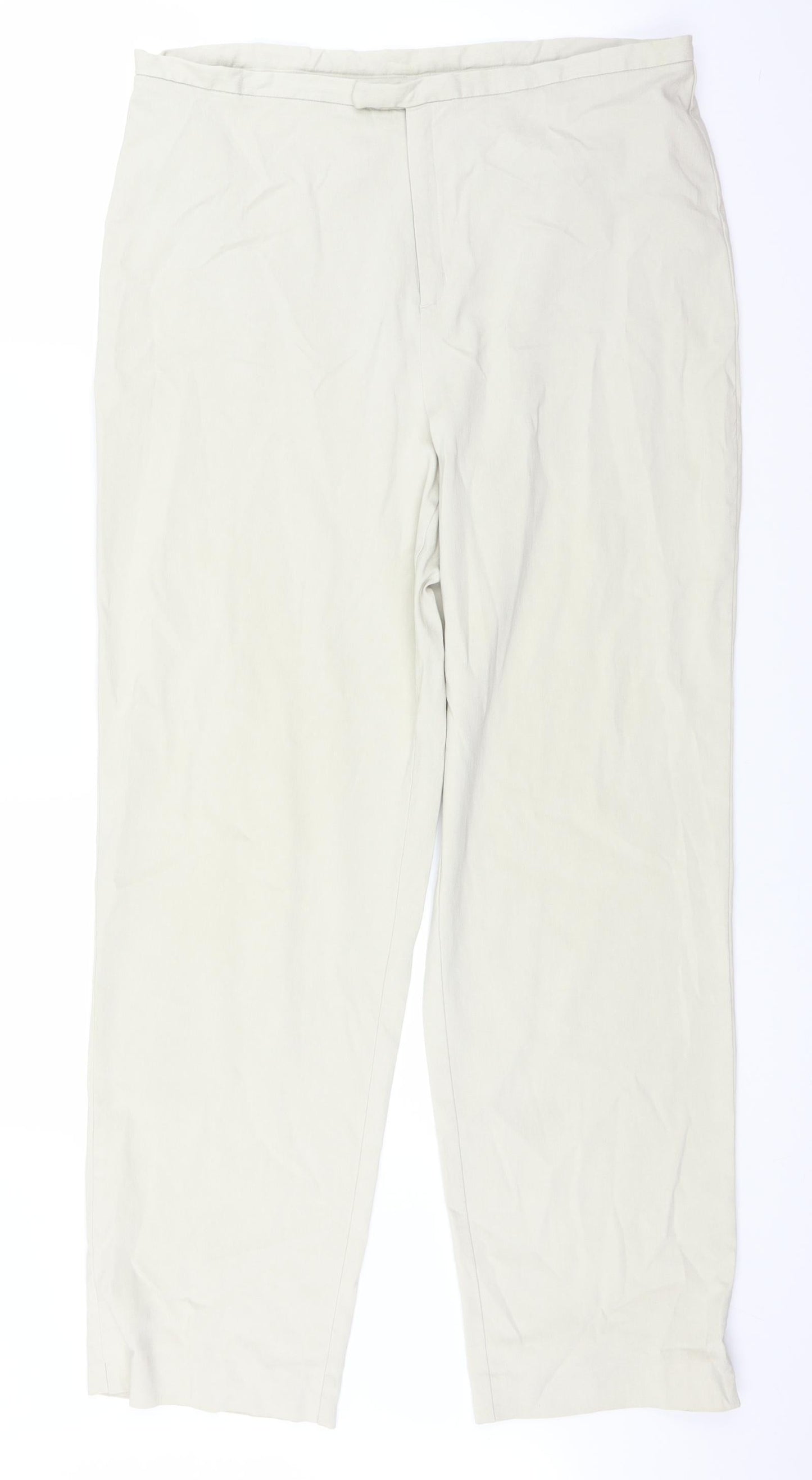 Delta Burke Womens Ivory   Trousers  Size 34 in L28 in