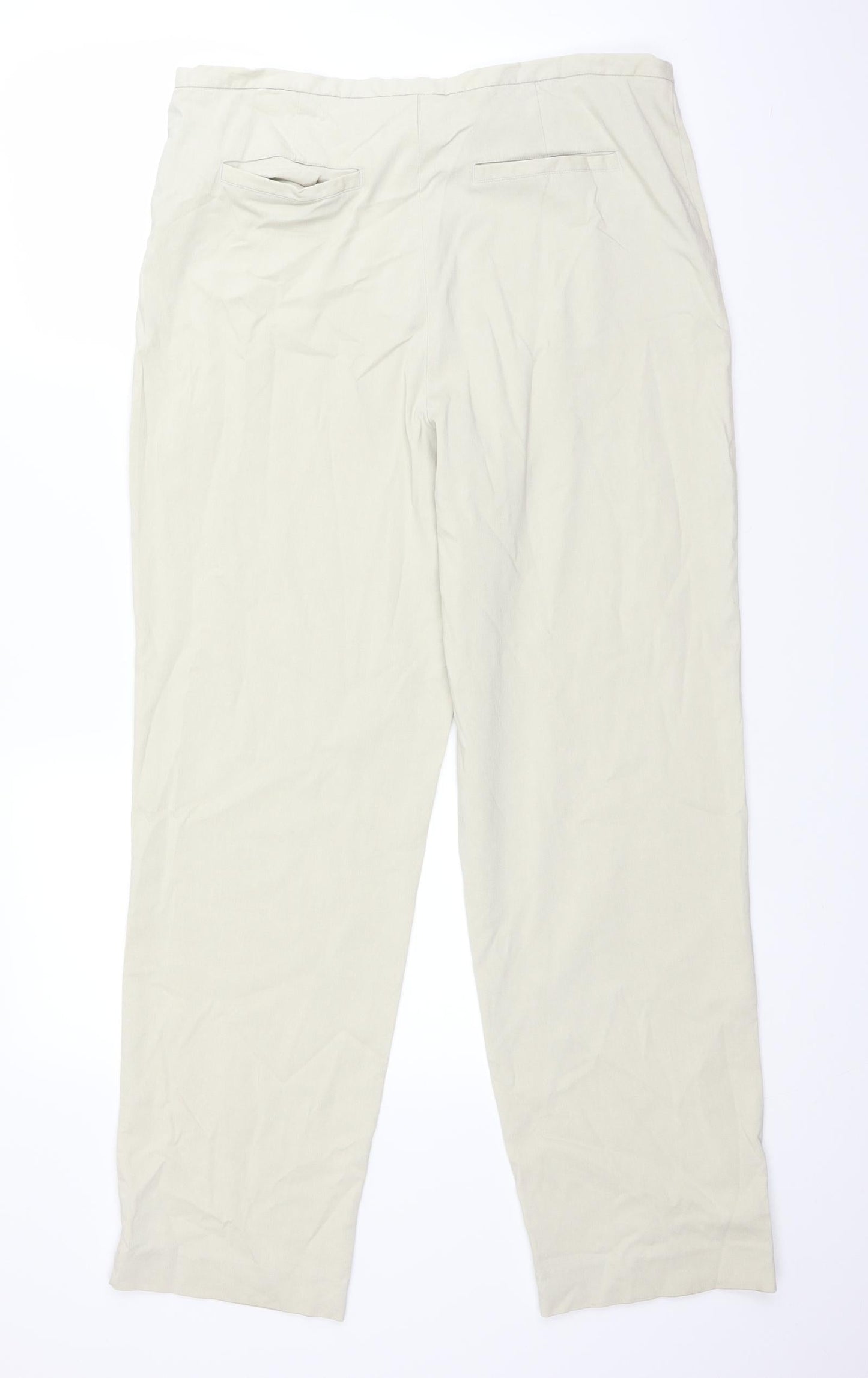 Delta Burke Womens Ivory   Trousers  Size 34 in L28 in