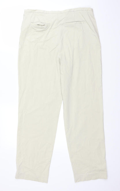 Delta Burke Womens Ivory   Trousers  Size 34 in L28 in