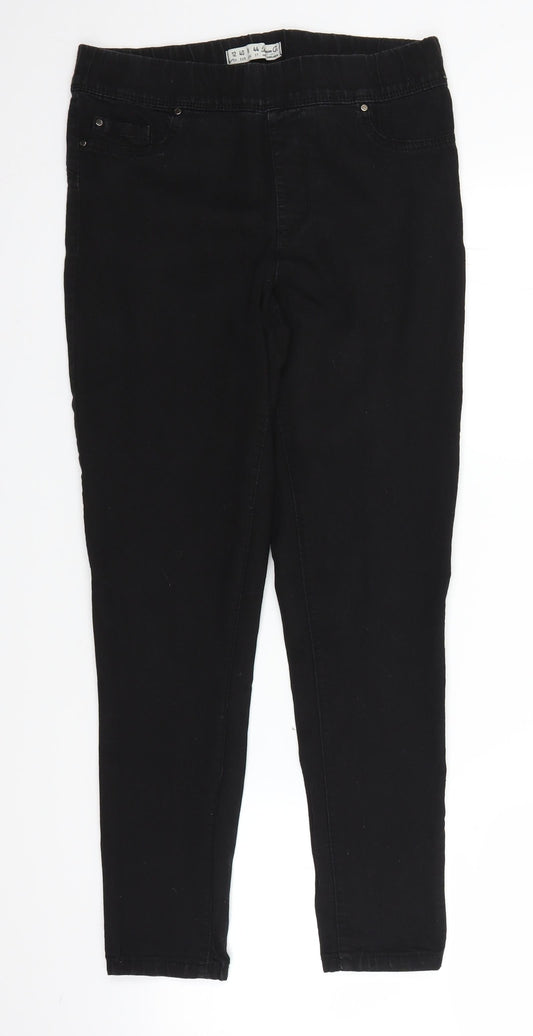 Denim & Co. Womens Black  Denim Straight Jeans Size 12 L25 in