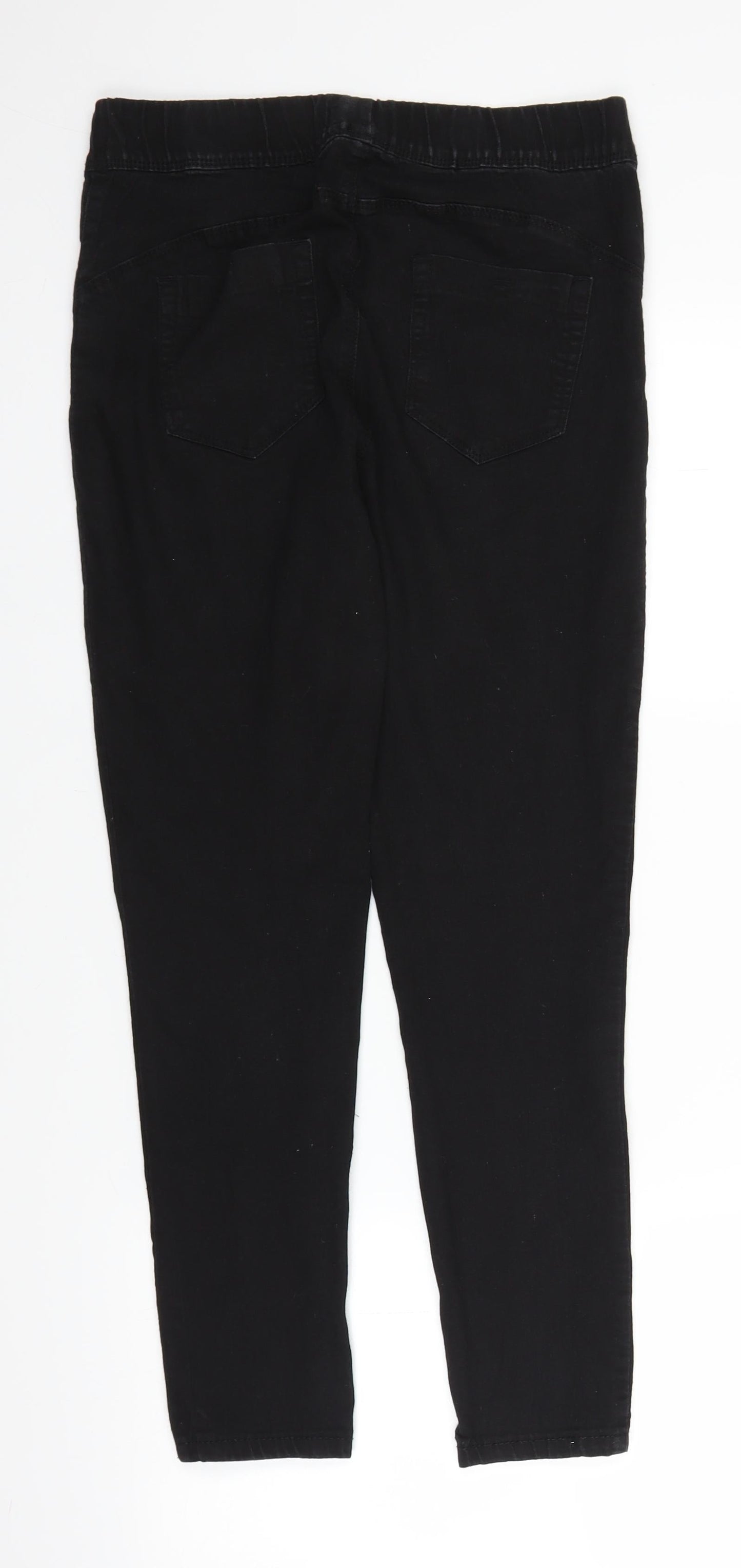 Denim & Co. Womens Black  Denim Straight Jeans Size 12 L25 in