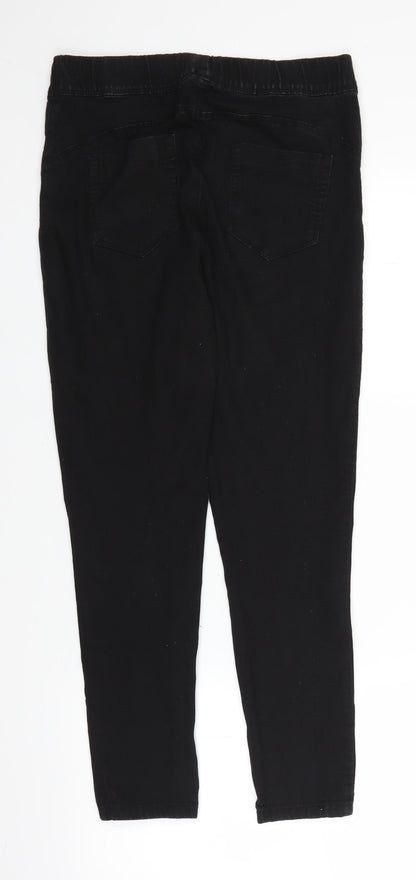 Denim & Co. Womens Black  Denim Straight Jeans Size 12 L25 in